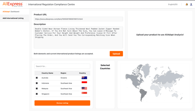 AliAdapt: Global Export Compliance